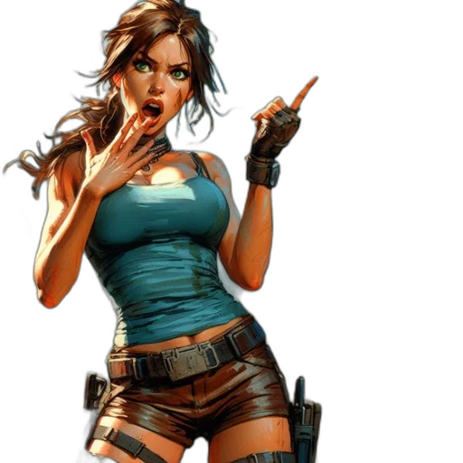 comic book art, concept art, fantasy art, cyberpunk transparent PNG cut-out