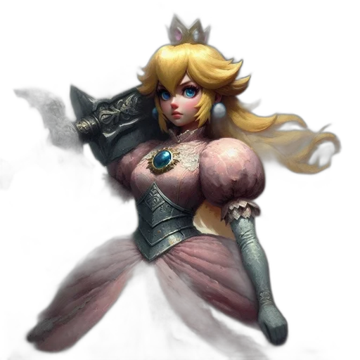 dress, crown, weapon, staff transparent PNG cut-out