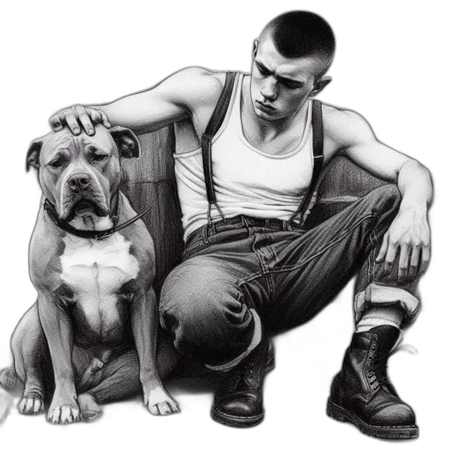 animal, photorealistic, pencil sketch, comic book art transparent PNG cut-out
