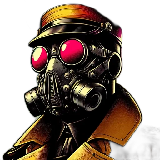 robot, mask, concept art, comic book art transparent PNG cut-out