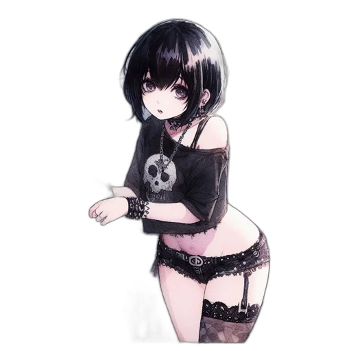 dress, robot, staff, weapon transparent PNG cut-out
