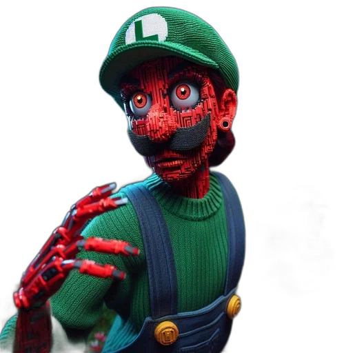 mask, creature, face, 3d render transparent PNG cut-out