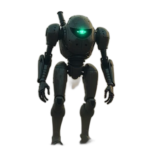 robot, weapon, staff, creature transparent PNG cut-out