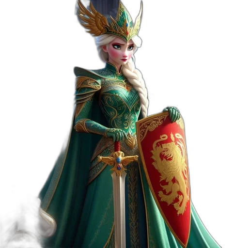 crown, staff, dragon, sword transparent PNG cut-out