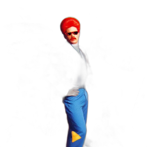 hat, jacket, creature, staff transparent PNG cut-out