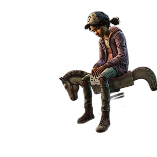 hat, jacket, staff, weapon transparent PNG cut-out