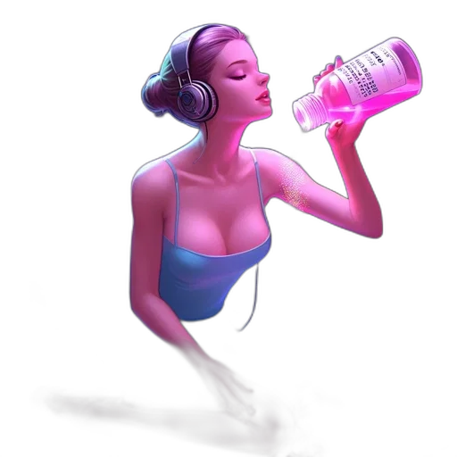 bottle, dress, robot, concept art transparent PNG cut-out