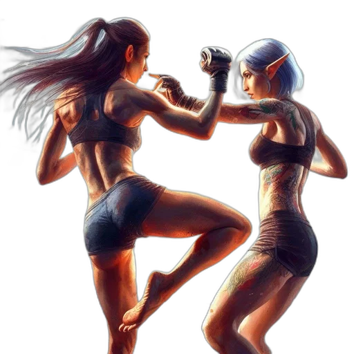 photorealistic, concept art, comic book art, oil painting transparent PNG cut-out