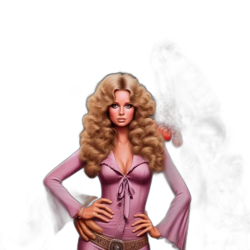 hair, dress, concept art, photorealistic transparent PNG cut-out
