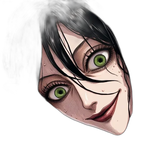 face, mask, creature, comic book art transparent PNG cut-out