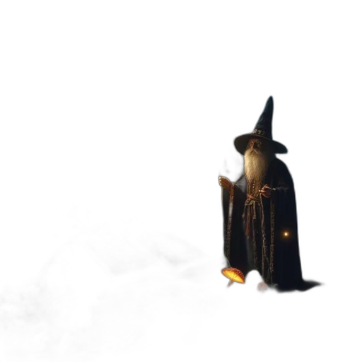 staff, sword, dragon, hat transparent PNG cut-out