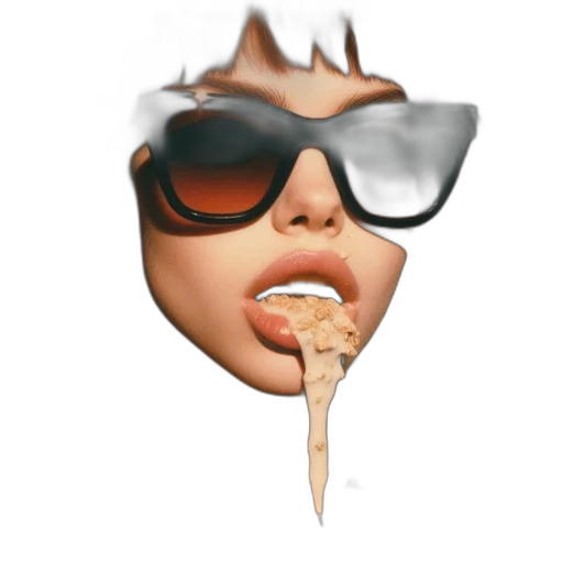 face, mask, food, 3d render transparent PNG cut-out