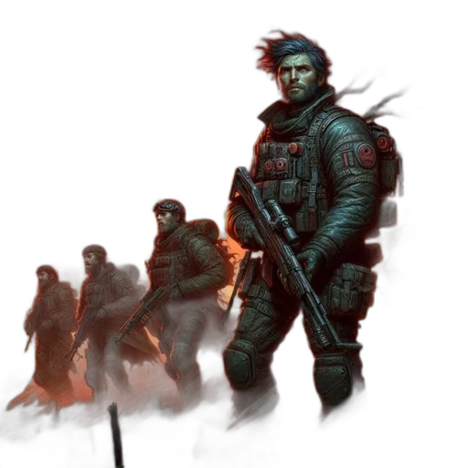 staff, concept art, cyberpunk, fantasy art transparent PNG cut-out