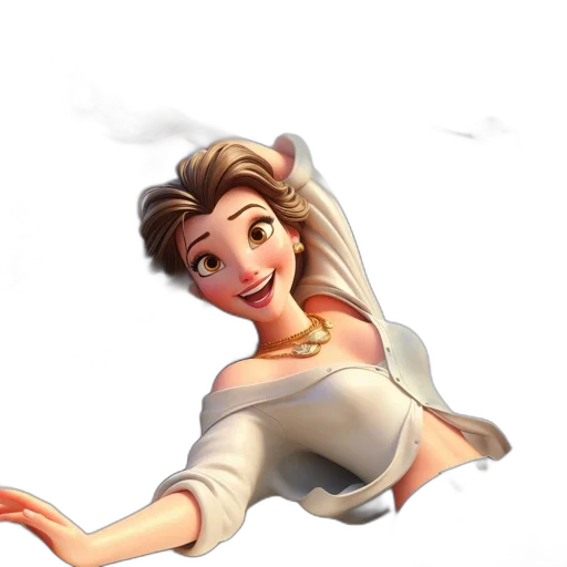 dress, face, staff, crown transparent PNG cut-out