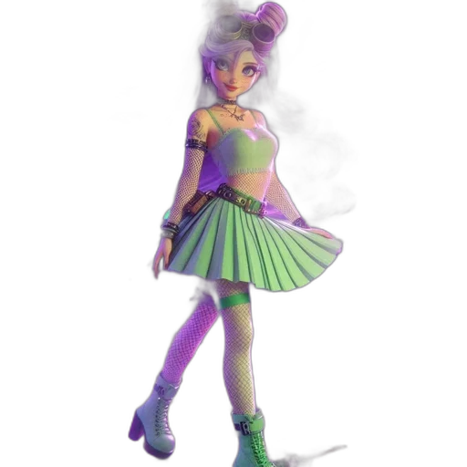 dress, staff, concept art, 3d render transparent PNG cut-out
