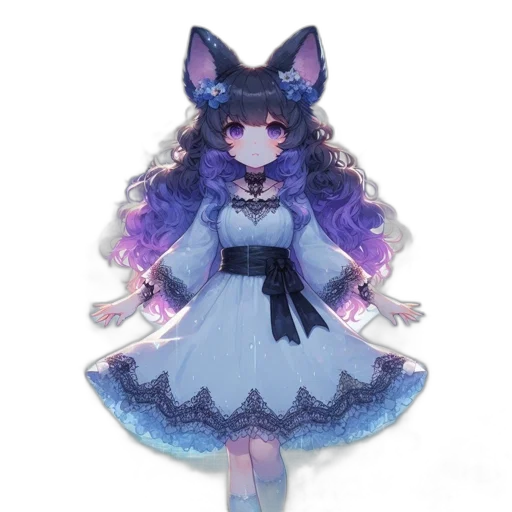 dress, creature, staff, mask transparent PNG cut-out