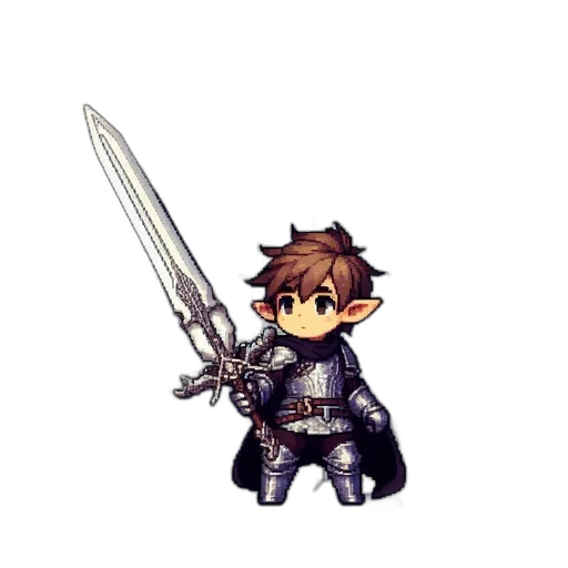 sword, weapon, staff, pixel art transparent PNG cut-out