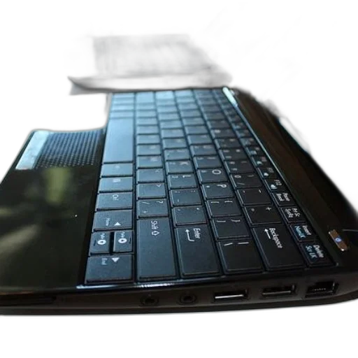 3d render, close-up, laptop, keyboard transparent PNG cut-out