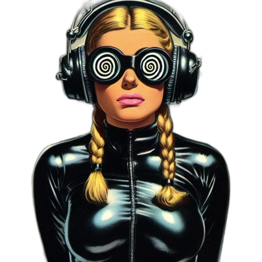 mask, robot, jacket, comic book art transparent PNG cut-out