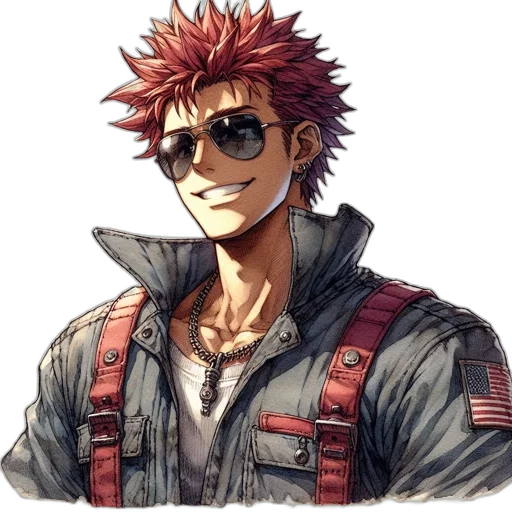 jacket, staff, face, pixel art transparent PNG cut-out