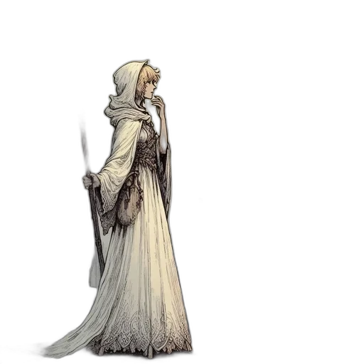 dress, staff, sword, weapon transparent PNG cut-out