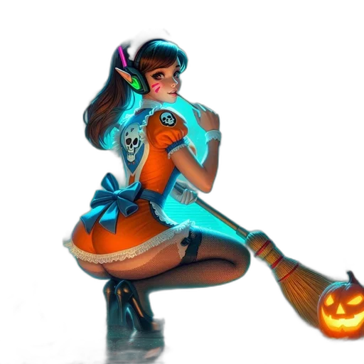 staff, dress, robot, weapon transparent PNG cut-out