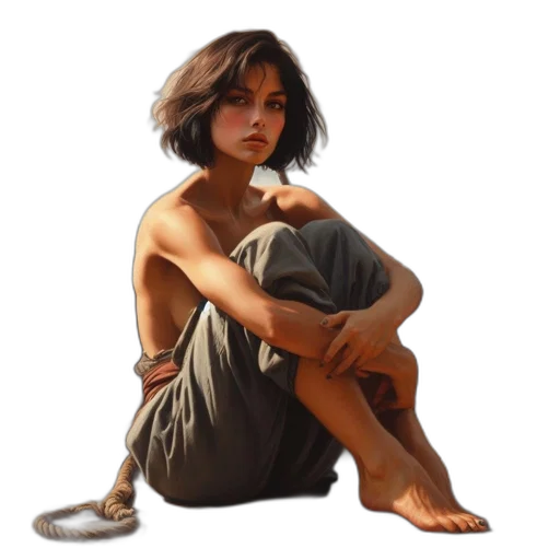 dress, jewelry, face, concept art transparent PNG cut-out