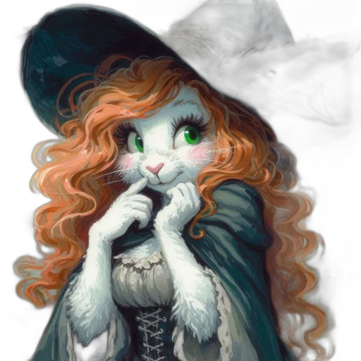 hat, dress, fantasy art, concept art transparent PNG cut-out