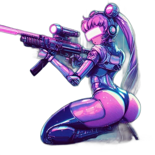 weapon, robot, cyberpunk, concept art transparent PNG cut-out