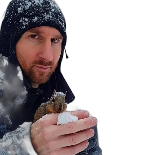 weapon, animal, snow, man transparent PNG cut-out