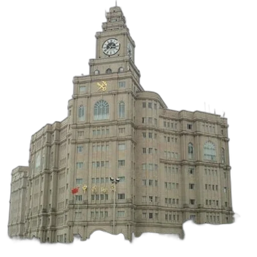 building, staff, 3d render, photorealistic transparent PNG cut-out