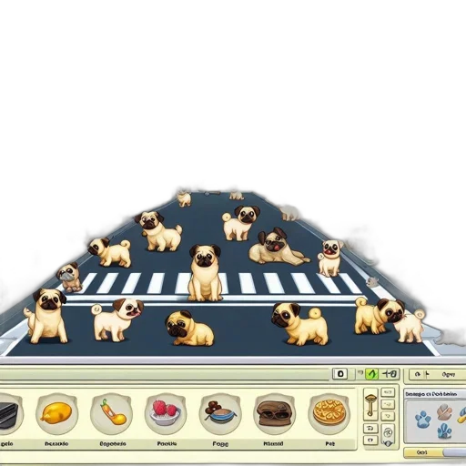 animal, food, pixel art, 3d render transparent PNG cut-out