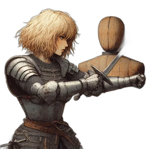 sword, weapon, staff, hair transparent PNG cut-out