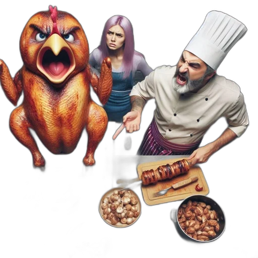 food, concept art, 3d render, pixel art transparent PNG cut-out