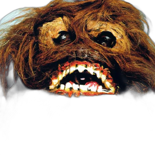 mask, creature, hair, face transparent PNG cut-out