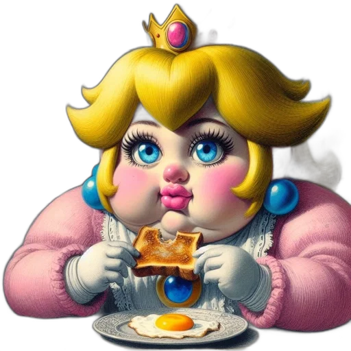 food, dress, crown, face transparent PNG cut-out