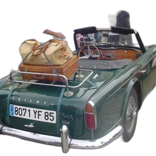 car, 3d render, green, triumph transparent PNG cut-out