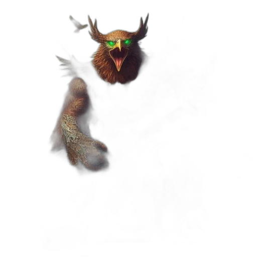 creature, animal, dragon, staff transparent PNG cut-out