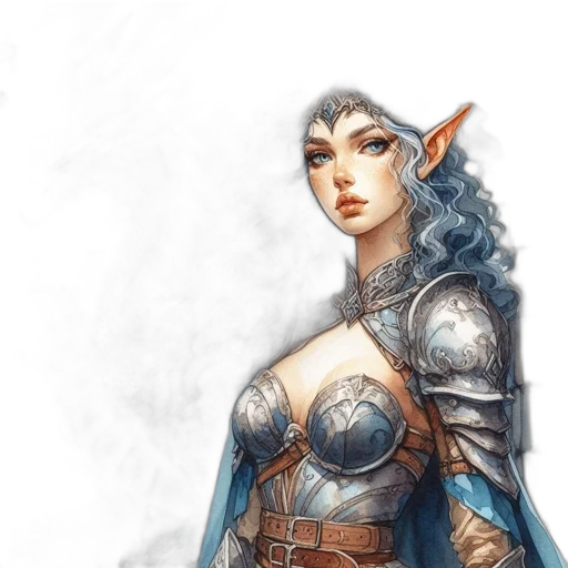 fantasy art, concept art, comic book art, watercolor transparent PNG cut-out