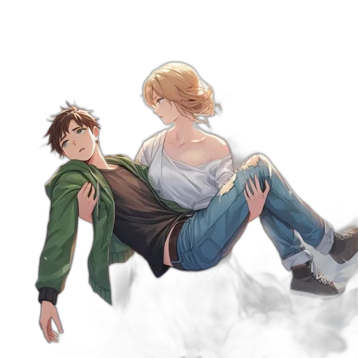 watercolor, concept art, anime, comic book art transparent PNG cut-out