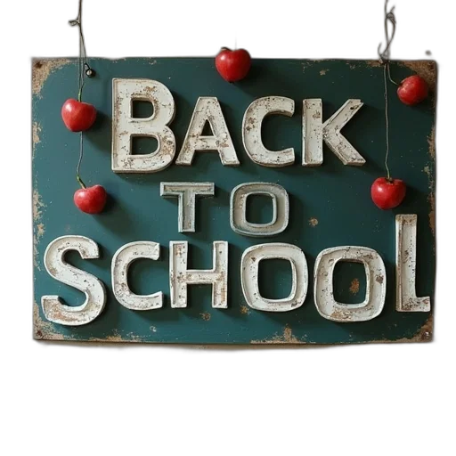 back, school, words transparent PNG cut-out