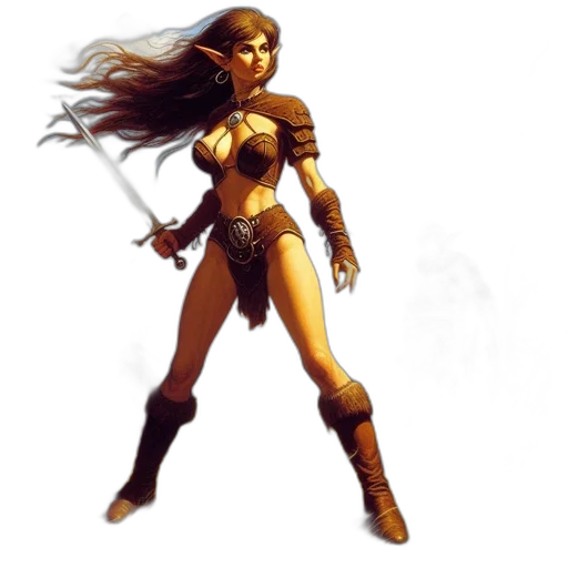 concept art, fantasy art, comic book art, 3d render transparent PNG cut-out
