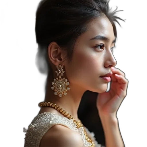 jewelry, crown, face, dress transparent PNG cut-out
