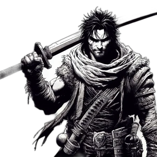 sword, weapon, staff, comic book art transparent PNG cut-out