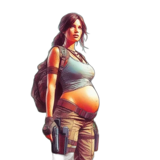 concept art, fantasy art, comic book art, pixel art transparent PNG cut-out