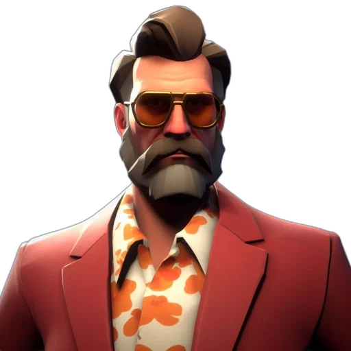 jacket, face, staff, weapon transparent PNG cut-out
