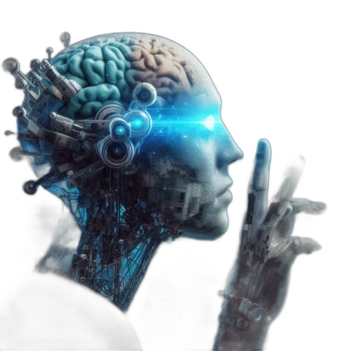 robot, face, mask, cyberpunk transparent PNG cut-out