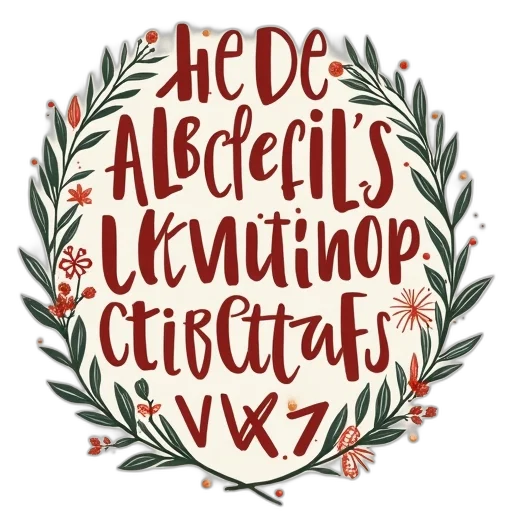 christmas, alphabet, word, art transparent PNG cut-out