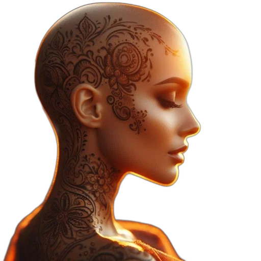 robot, face, jewelry, crown transparent PNG cut-out
