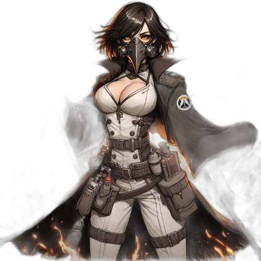 mask, weapon, dress, concept art transparent PNG cut-out
